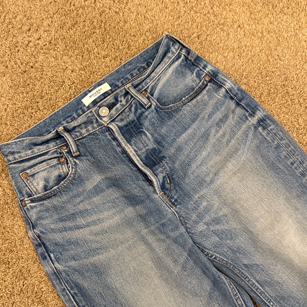 Moussy Blue Straight Leg Jeans - Picture 5 of 9